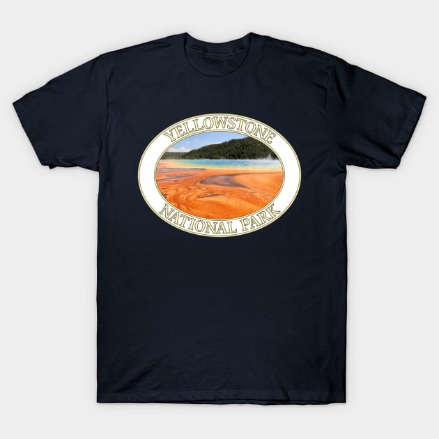 Grand Prismatic Spring at Yellowstone National Park in Wyoming T-Shirt by GentleSeas